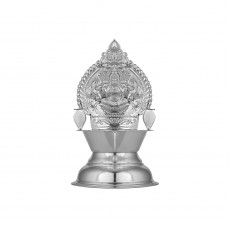 92.5 Sterling Silver Lakshmi Deepa Lamp for Pooja